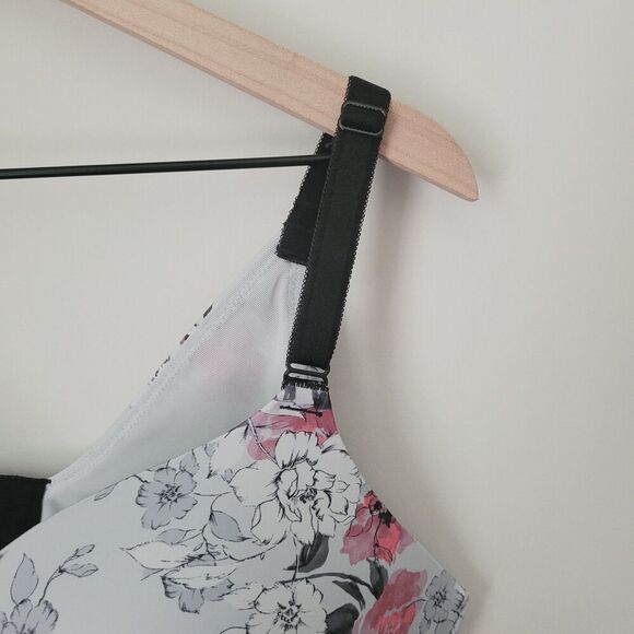 Torrid Dream Wire-Free Boost Push-Up Bra in Frida Floral Pearl Blue Size 42D - Picture 9 of 12